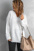 V Neck Drop Shoulder Knitted Sweater